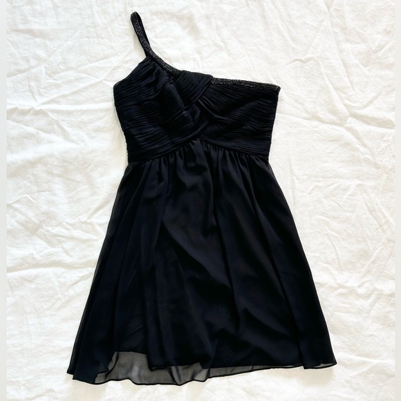 Calvin Klein One Shoulder Beaded Strap Dress Formal Prom Wedding Guest - Picture 5 of 13